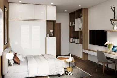 Phòng ngủ - Nhà phố Dĩ An Bình Dương - Phong cách Modern + Scandinavian