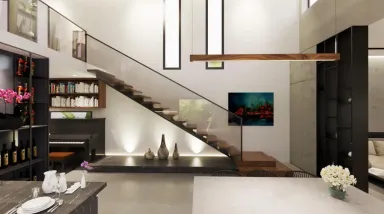Phòng ăn Cầu thang - Nhà phố Long Thành Đồng Nai - Phong cách Modern Phòng ăn Cầu thang - Nhà phố Long Thành Đồng Nai - Phong cách Modern