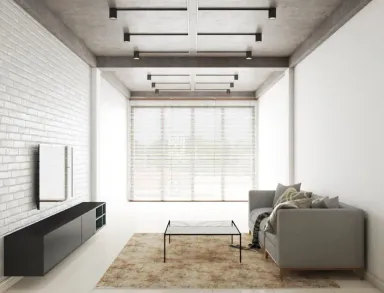 Phòng khách - Cải tạo Nhà phố Gò Vấp - Phong cách Industrial + Minimalist