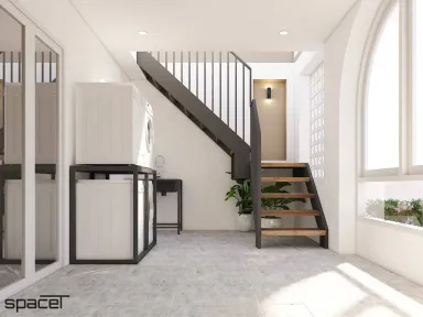 Cầu thang - Nhà phố Nguyễn Đình Chiểu Quận 3 - Phong cách Modern