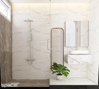 Phòng tắm - Nhà phố Nguyễn Đình Chiểu Quận 3 - Phong cách Modern