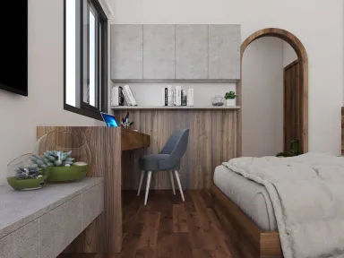 Phòng ngủ Phòng làm việc - Nhà vườn Bảo Lộc - Phong cách Modern