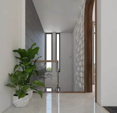 Hành lang - Nhà phố Quận 4 - Phong cách Modern