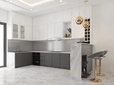 Phòng bếp - Nhà phố quận Thủ Đức - Phong cách Modern