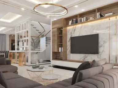 Phòng khách - Biệt thự Century Quận 12 - Phong cách Modern