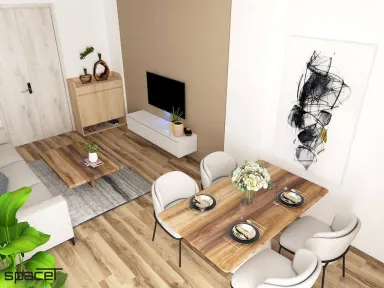 Phòng khách Phòng ăn - Căn hộ Phan Văn Trị Quận 5 - Phong cách Modern