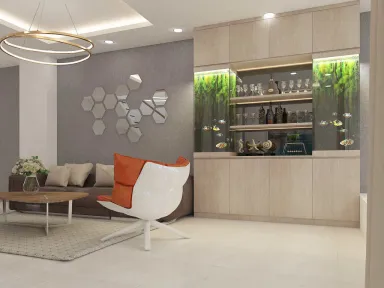 Phòng khách - Nhà phố Trung Sơn Bình Chánh - Phong cách Modern