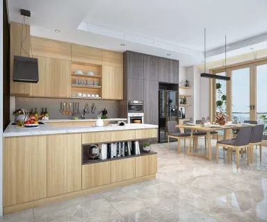 Phòng bếp Phòng ăn - Nhà phố Tân Phú - Phong cách Modern + Scandinavian