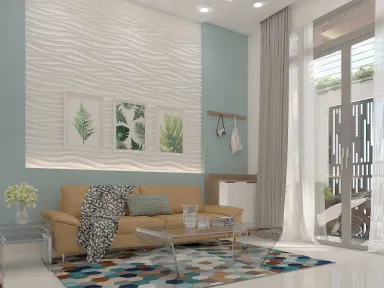Phòng khách Lối vào - Nhà phố Quận Bình Thạnh - Phong cách Scandinavian + Modern