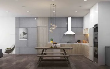 Phòng bếp Phòng ăn - Căn hộ The View - Rivieva Point Quận 7 - Phong cách Minimalist + Modern