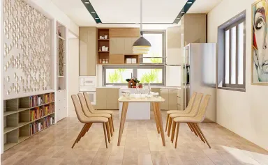 Phòng bếp Phòng ăn - Căn hộ Penthouse Trần Bình Trọng Quận 5 - Phong cách Modern