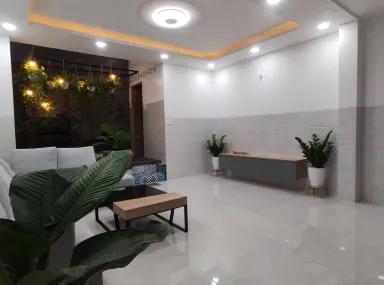 Phòng khách - Nhà phố 1 trệt 1 lầu - Phong cách Modern + Color Block