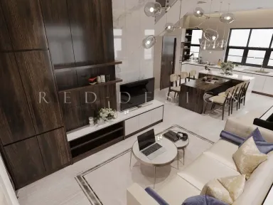 Phòng khách Phòng ăn - Villa Simcity Premier Homes Quận 9 - Phong cách Modern