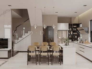  Phòng bếp, Phòng ăn - Villa Simcity Premier Homes Quận 9 - Phong cách Modern 