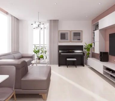 Phòng khách - Căn hộ Horizon Quận 1 - Phong cách Modern