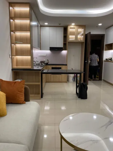 Phòng bếp - Căn hộ Q. Tân Bình - Phong cách Scandinavian + Color Block