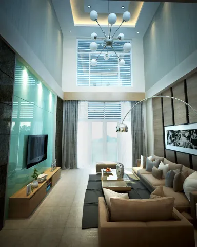 Phòng khách - Villa 2 Thủ Đức - Phong cách Modern