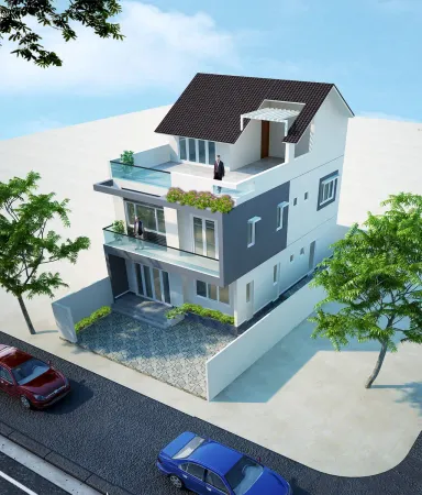Mặt tiền - Villa 2 Thủ Đức - Phong cách Modern