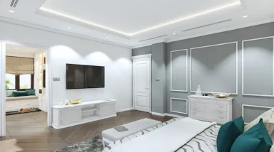Phòng ngủ - Biệt thự Vinhomes Central Park Tân Cảng - Phong cách Neo Classic