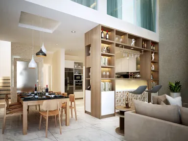 Phòng bếp Phòng ăn - Nhà phố Cần Thơ - Phong cách Modern