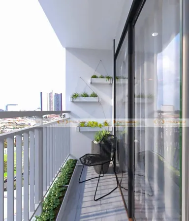 Lô gia - Căn hộ Vinhomes Grand Park Quận 9 - Phong cách Modern + Scandinavian