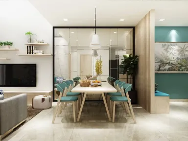 Phòng ăn - Căn hộ Opal Riverside Thủ Đức - Phong cách Scandinavian