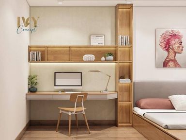  Phòng ngủ, Phòng làm việc - Căn Hộ Emerald Celadon City Tân Phú - Phong cách Japandi 