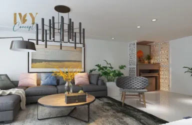 Phòng khách - Căn hộ Petro Landmark Quận 2 - Phong cách Modern