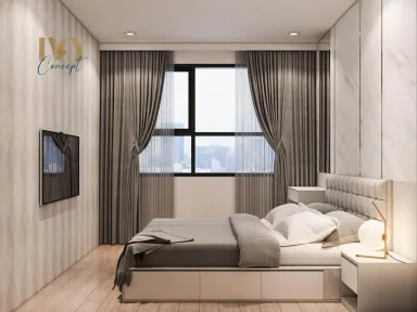Phòng ngủ - Căn hộ Vinhomes Grand Park Quận 9 (Ms Hương) - Phong cách Modern