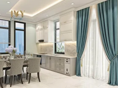 Phòng bếp Phòng ăn - Nhà phố Phan Anh Quận Tân Phú - Phong cách Neo Classic