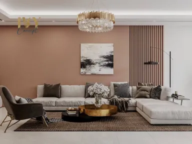 Phòng khách - Nhà phố Bến Lức Long An - Phong cách Modern