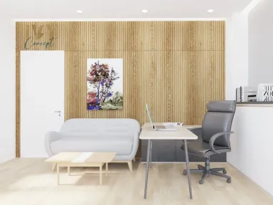 Phòng làm việc - Nhà phố 3PN Dĩ An Bình Dương - Phong cách Modern