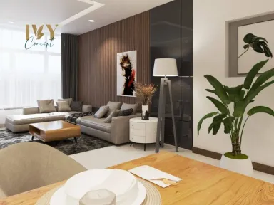 Phòng khách - Căn hộ Petro Landmark Quận 2 150m2 (Mr Việt) - Phong cách Modern