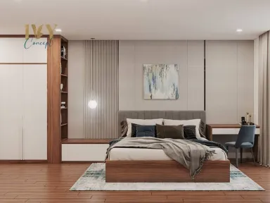 Phòng ngủ - Căn hộ Petro Landmark Quận 2 150m2 - Phong cách Modern