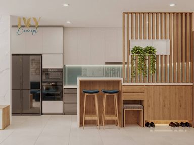  Phòng bếp, Lối vào - Căn hộ Petro Landmark Quận 2 - Phong cách Modern 