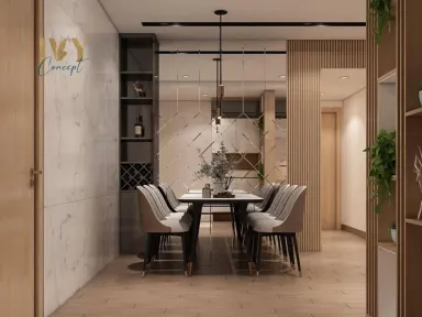 Phòng ăn - Căn hộ Emerald Celadon City Tân Phú 84m2 - Phong cách Modern