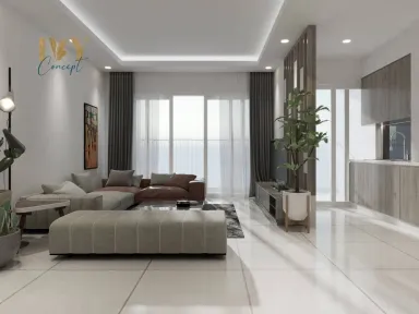 Phòng khách - Căn hộ Petro Landmark Quận 2 Block A - Phong cách Modern