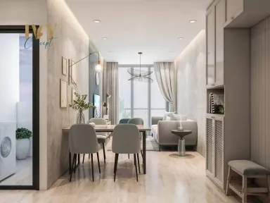 Phòng khách Phòng ăn Lối vào - Căn hộ Emerald Celadon City Tân Phú (Mr Gang) - Phong cách Modern