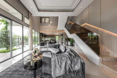Phòng khách - The Standard Showflat Villa 2 Bình Dương - Phong cách Modern