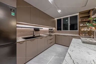 Phòng bếp - Căn hộ Penthouse Vista Verde Quận 2 - Phong cách Modern