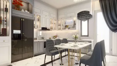 Phòng bếp Phòng ăn - Villa Bình Dương - Phong cách Neo Classic