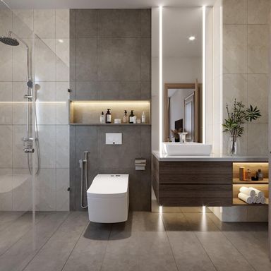  Phòng tắm - Nhà phố Đỗ Xuân Hợp Quận 9 - Phong cách Modern 