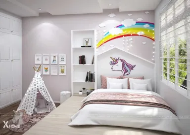 Phòng ngủ Nhà phố Gò Vấp 40m2 - Phong cách Modern