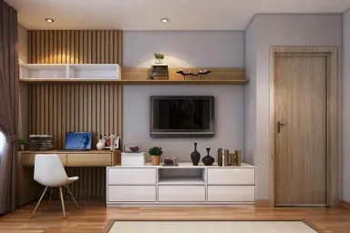 Phòng ngủ Phòng làm việc - Căn hộ Him Lam Quận 6 54m2 - Phong cách Modern