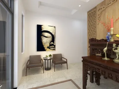 Phòng thờ - Nhà phố Bảo Lộc - Phong cách Neo Classic