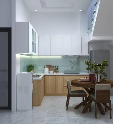 Phòng bếp Phòng ăn - Nhà phố Gò Vấp - Phong cách Modern + Scandinavian
