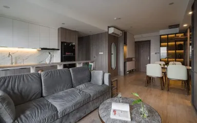 Phòng khách Phòng ăn Lối vào - Căn hộ Estella Quận 2 - Phong cách Modern