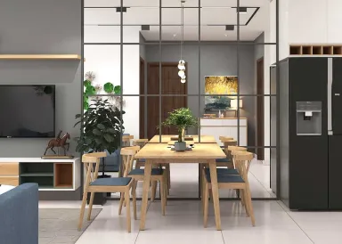 Nhà mẫu Dự án Green Town Bình Tân 68m2 - Phong cách Color Block + Scandinavian