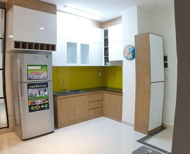  Phòng bếp - Nhà mẫu Dự án Green Town Bình Tân - Phong cách Color Block + Scandinavian 