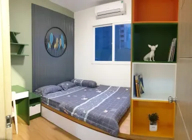 Phòng ngủ - Nhà mẫu Dự án Green Town Bình Tân - Phong cách Color Block + Scandinavian